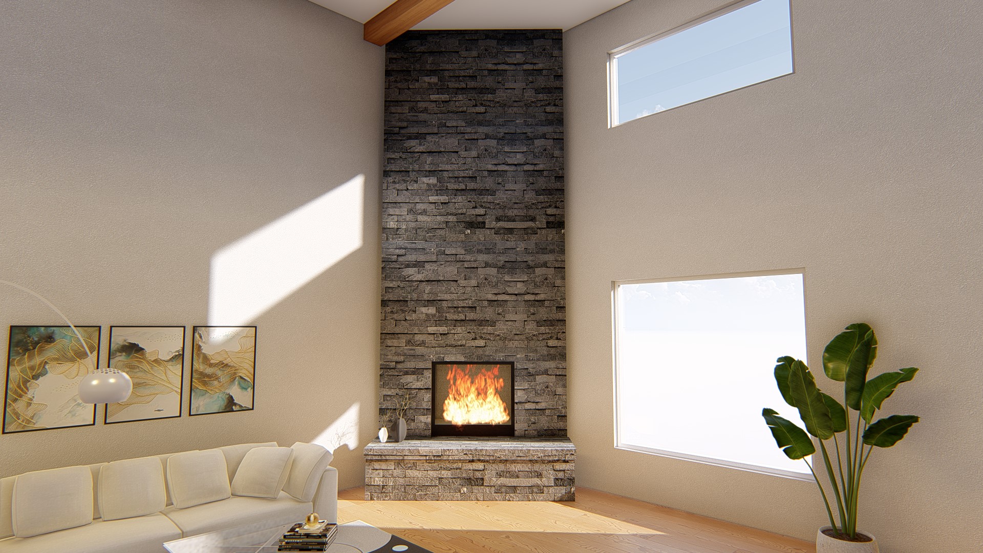 Akasaa House quarry stone slab facade